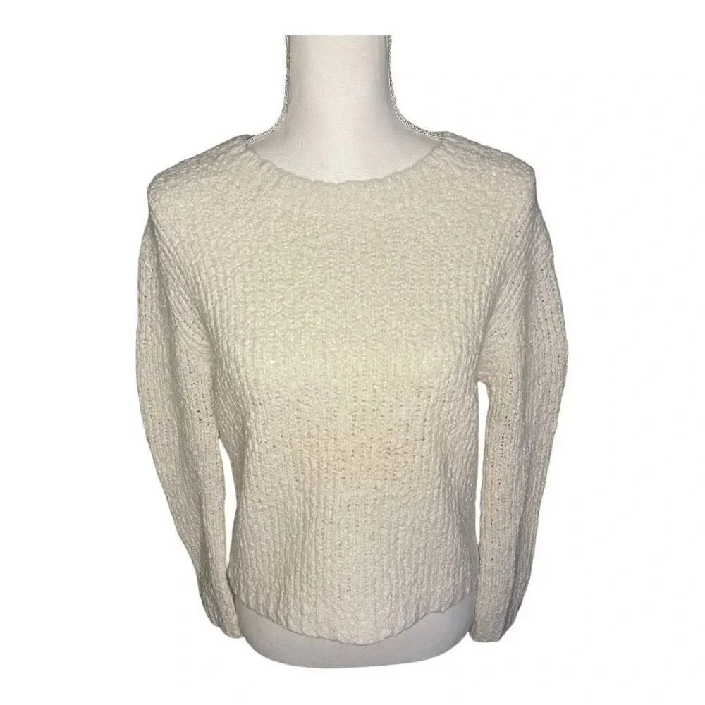 Vince Women’s Small Merino Wool Blend Crew Neck Cropped Sweater